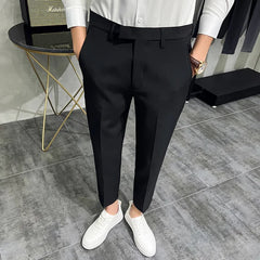 2022 Summer Fashion Mens Dark Green Suit Pants