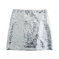 Sequin High-Waist Mini Skirt