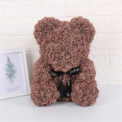 Rose Bear Artificial Flowers with LED Light Gift Box