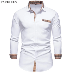 Patchwork Formal Shirts for Men