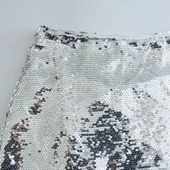 Sequin High-Waist Mini Skirt